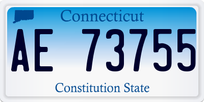 CT license plate AE73755