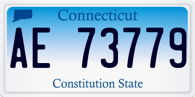 CT license plate AE73779
