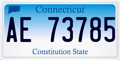 CT license plate AE73785