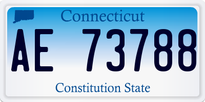 CT license plate AE73788