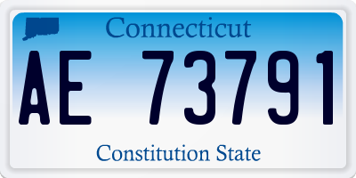 CT license plate AE73791