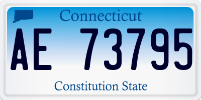 CT license plate AE73795
