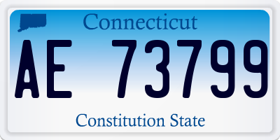 CT license plate AE73799