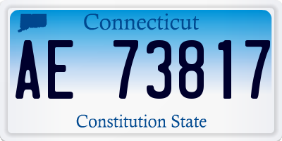 CT license plate AE73817