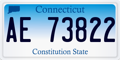 CT license plate AE73822