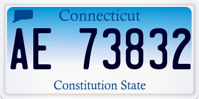 CT license plate AE73832