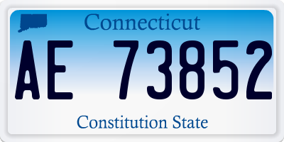 CT license plate AE73852