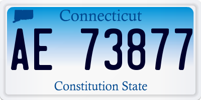 CT license plate AE73877