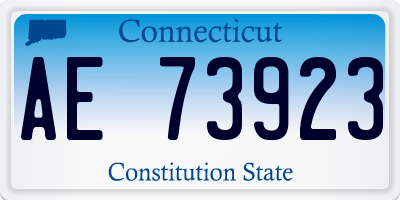 CT license plate AE73923