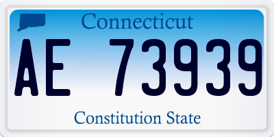 CT license plate AE73939