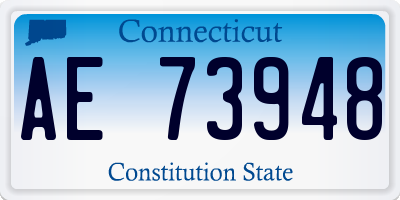 CT license plate AE73948