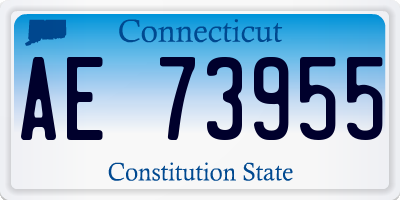 CT license plate AE73955
