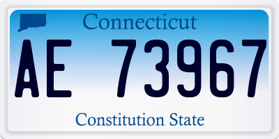 CT license plate AE73967
