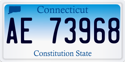 CT license plate AE73968