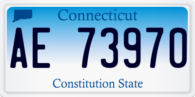 CT license plate AE73970