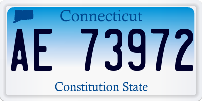 CT license plate AE73972