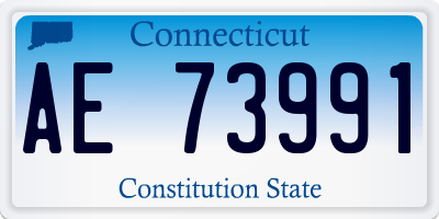 CT license plate AE73991