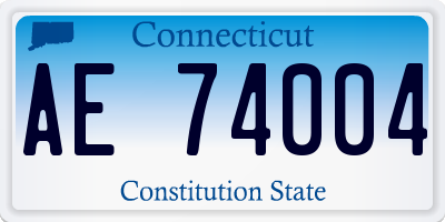 CT license plate AE74004