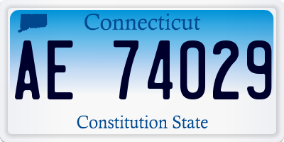 CT license plate AE74029