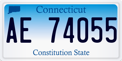 CT license plate AE74055
