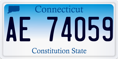 CT license plate AE74059