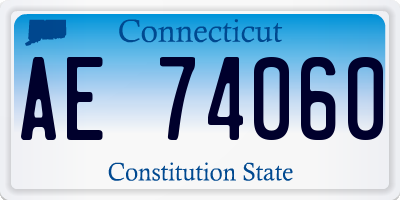 CT license plate AE74060