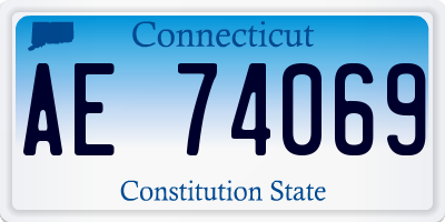 CT license plate AE74069