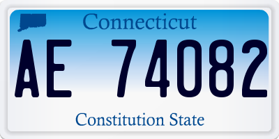 CT license plate AE74082