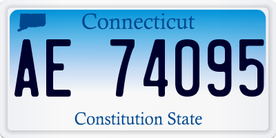 CT license plate AE74095