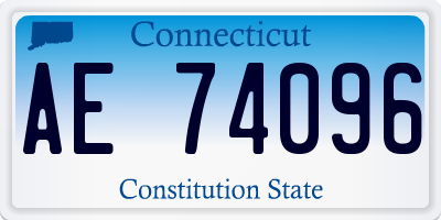 CT license plate AE74096