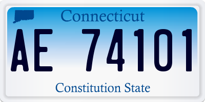 CT license plate AE74101