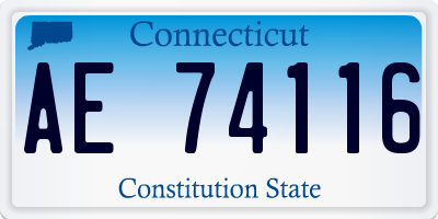 CT license plate AE74116