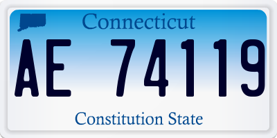 CT license plate AE74119