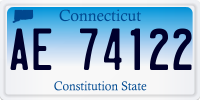 CT license plate AE74122