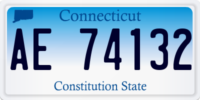 CT license plate AE74132