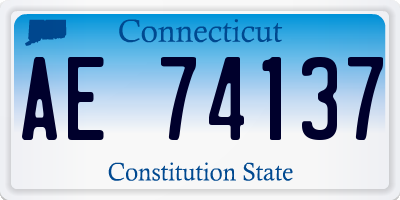 CT license plate AE74137