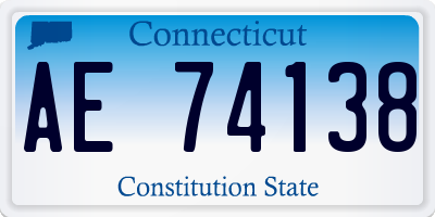 CT license plate AE74138