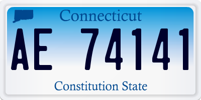 CT license plate AE74141