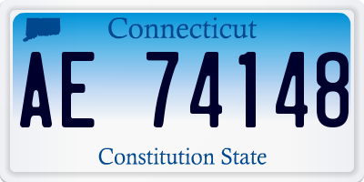 CT license plate AE74148
