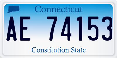 CT license plate AE74153