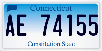 CT license plate AE74155