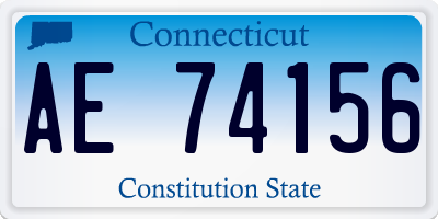 CT license plate AE74156