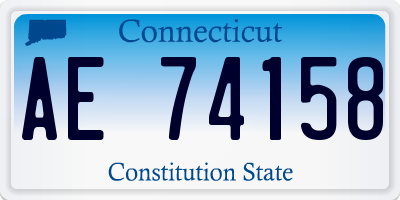CT license plate AE74158