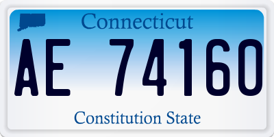 CT license plate AE74160