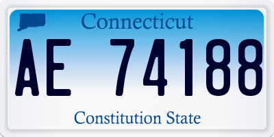 CT license plate AE74188