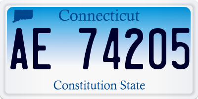 CT license plate AE74205