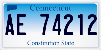 CT license plate AE74212