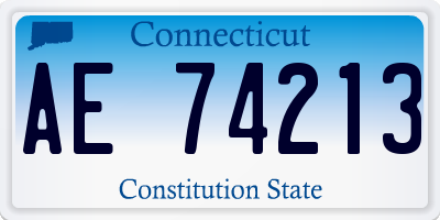 CT license plate AE74213