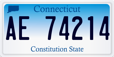 CT license plate AE74214