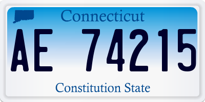 CT license plate AE74215